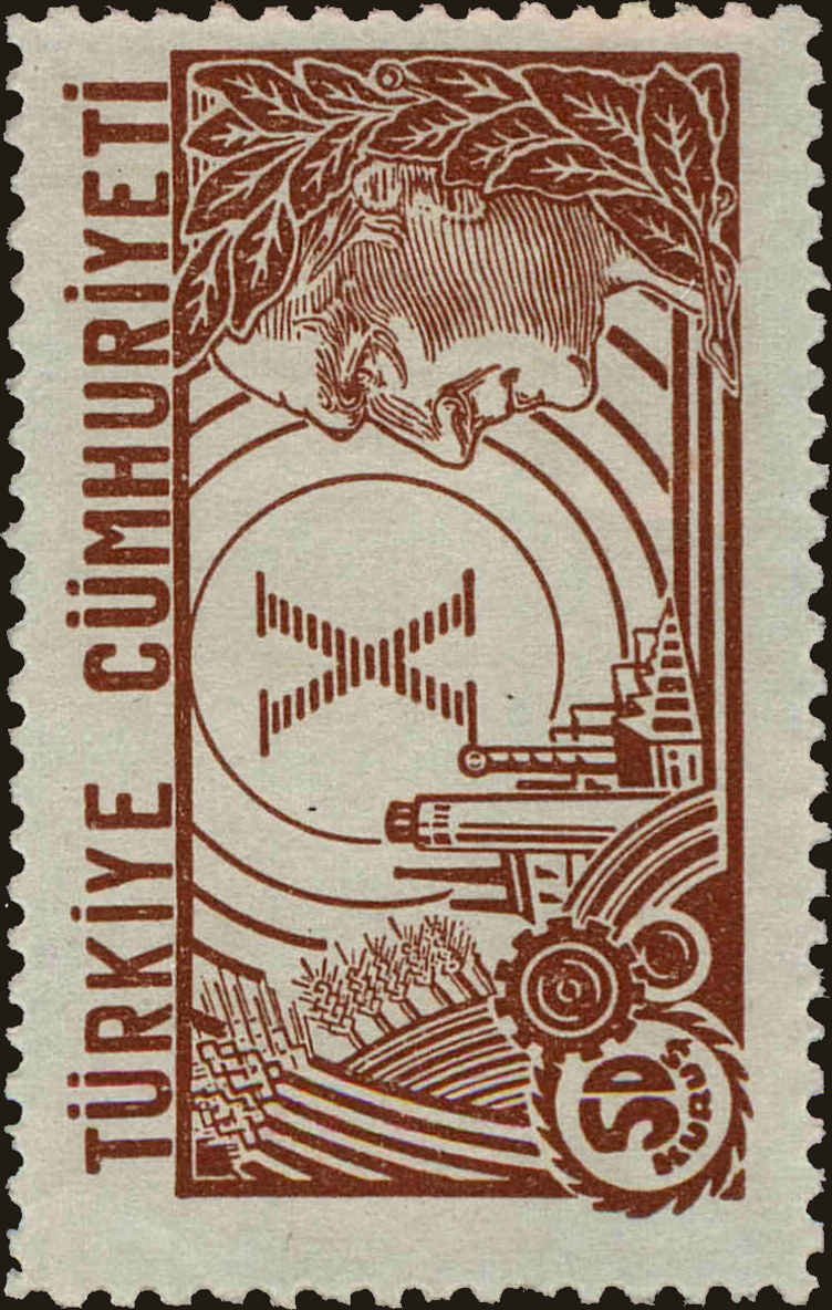 Front view of Turkey 764 collectors stamp