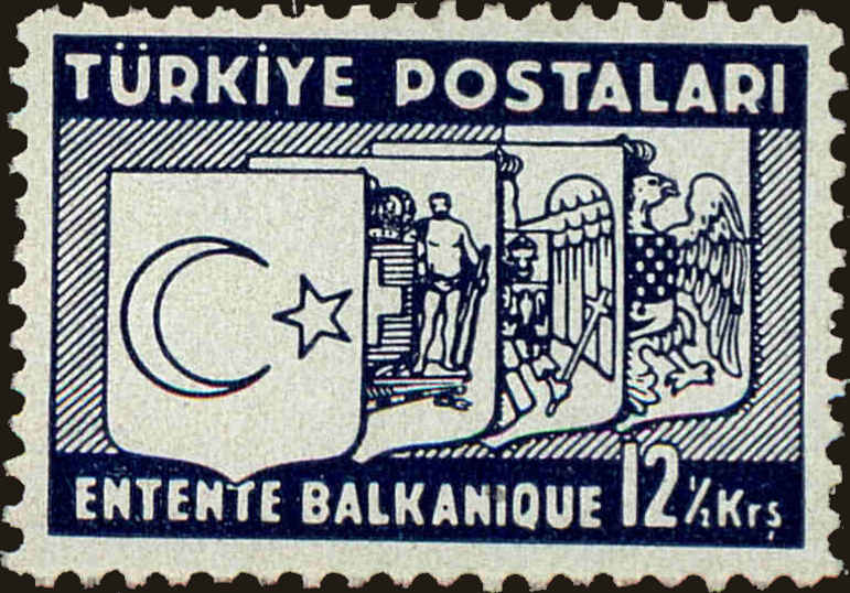 Front view of Turkey 786 collectors stamp