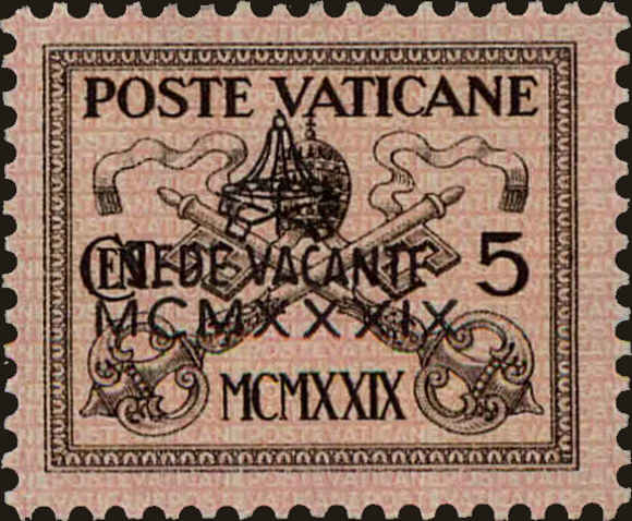 Front view of Vatican City 61 collectors stamp