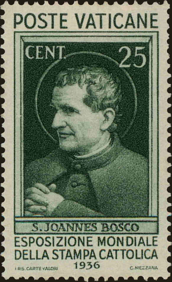 Front view of Vatican City 49 collectors stamp