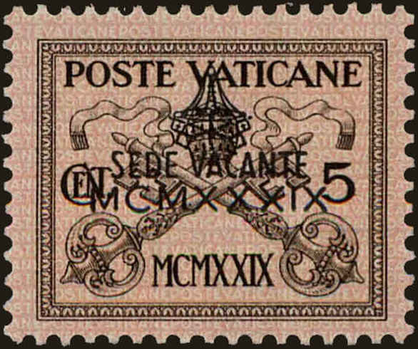 Front view of Vatican City 61 collectors stamp