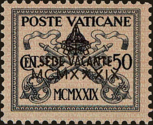 Front view of Vatican City 66 collectors stamp