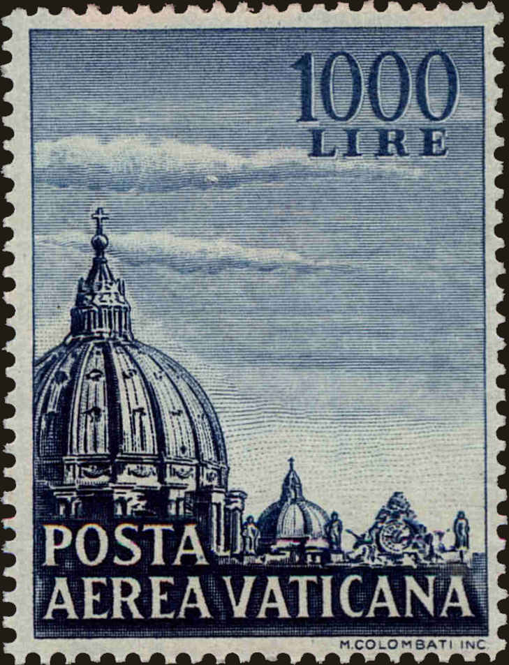 Front view of Vatican City C23 collectors stamp