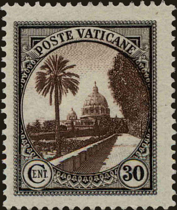 Front view of Vatican City 24 collectors stamp
