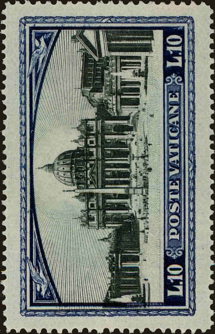 Front view of Vatican City 33 collectors stamp