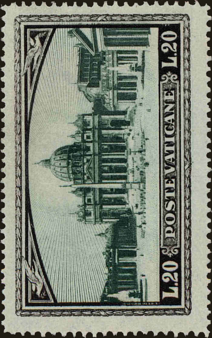 Front view of Vatican City 34 collectors stamp