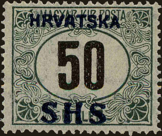 Front view of Kingdom of Yugoslavia 2LJ9 collectors stamp