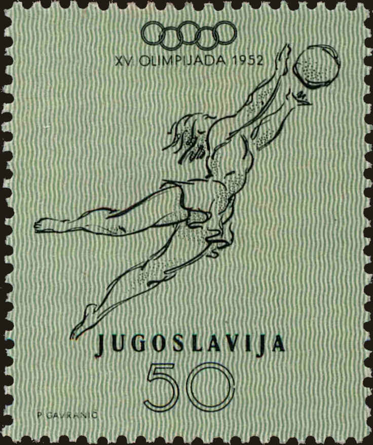 Front view of Kingdom of Yugoslavia 363 collectors stamp