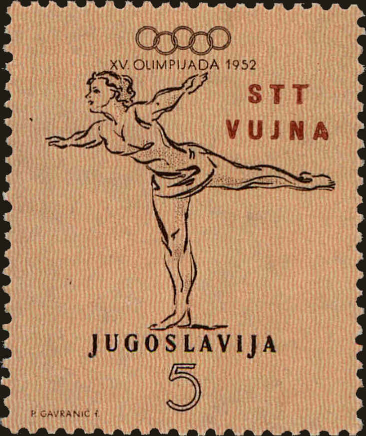 Front view of Trieste (Zone B) 51 collectors stamp