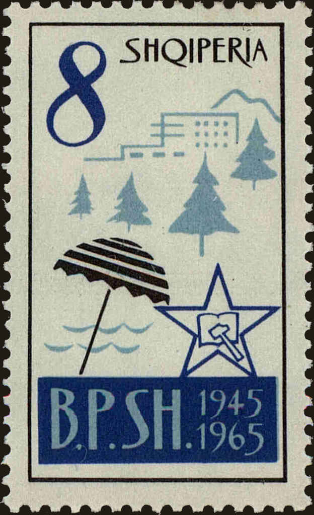 Front view of Albania 795 collectors stamp