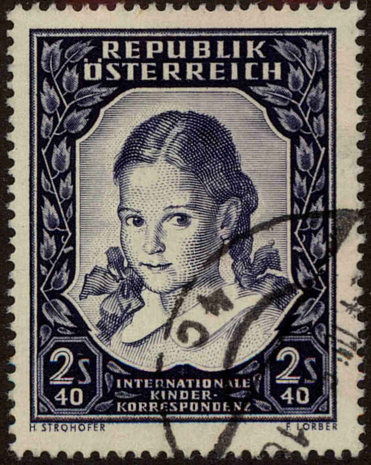 Front view of Austria 583 collectors stamp