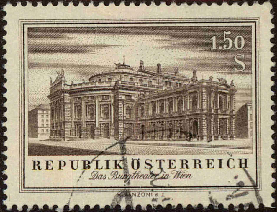 Front view of Austria 606 collectors stamp