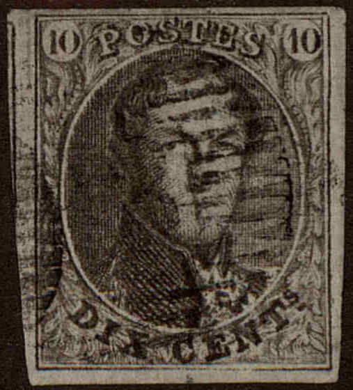 Front view of Belgium 10a collectors stamp