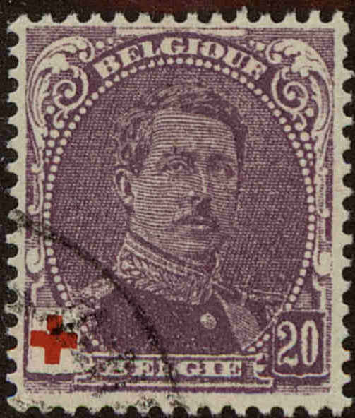 Front view of Belgium B27 collectors stamp