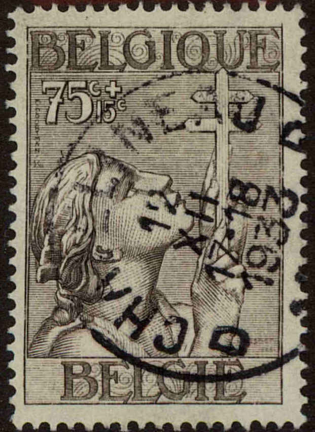 Front view of Belgium B147 collectors stamp