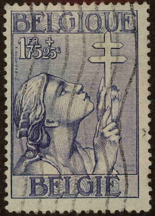 Front view of Belgium B149 collectors stamp
