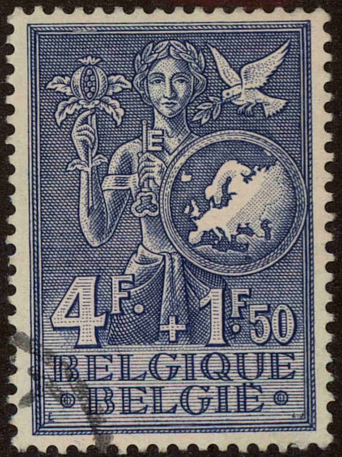 Front view of Belgium B546 collectors stamp