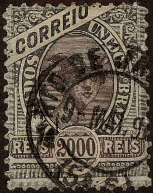Front view of Brazil 124 collectors stamp