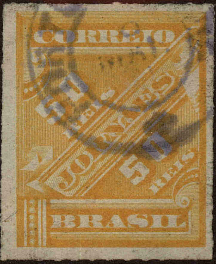 Front view of Brazil P3 collectors stamp