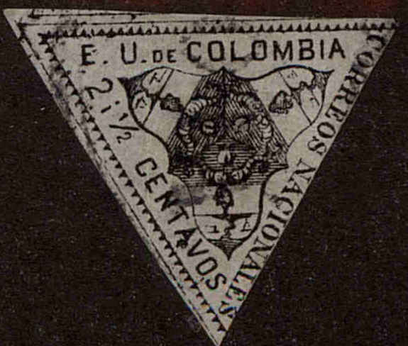 Front view of Colombia 36 collectors stamp