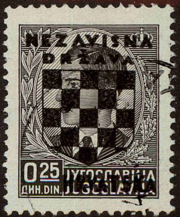 Front view of Croatia 9 collectors stamp
