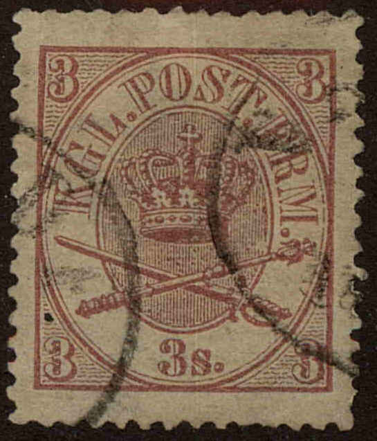 Front view of Denmark 12 collectors stamp