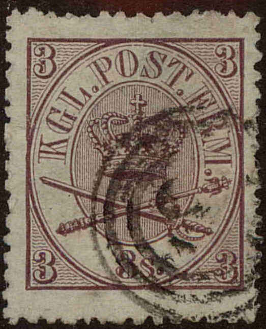 Front view of Denmark 12 collectors stamp