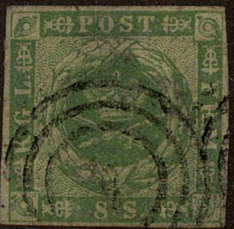 Front view of Denmark 5 collectors stamp