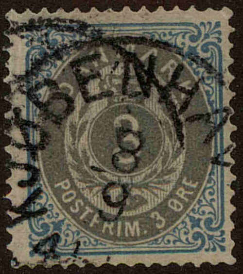 Front view of Denmark 25 collectors stamp