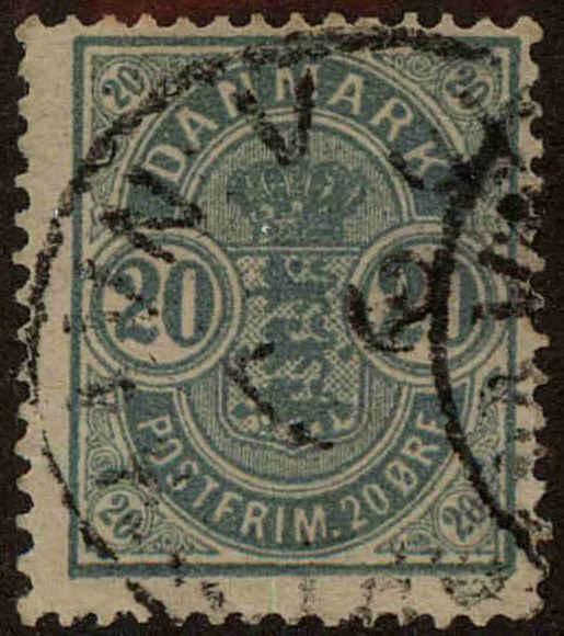 Front view of Denmark 37 collectors stamp