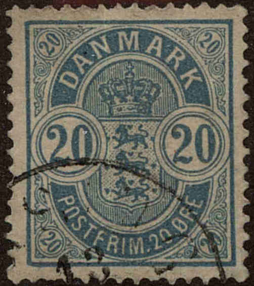 Front view of Denmark 40 collectors stamp