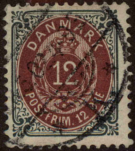 Front view of Denmark 46 collectors stamp