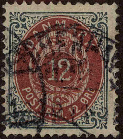 Front view of Denmark 46 collectors stamp