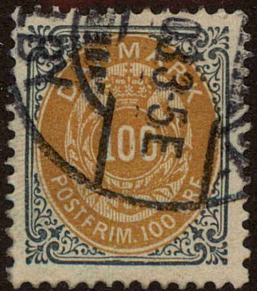 Front view of Denmark 52 collectors stamp