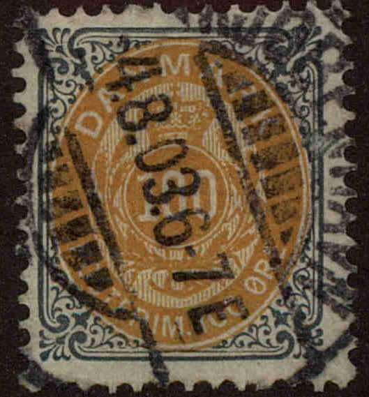 Front view of Denmark 52 collectors stamp