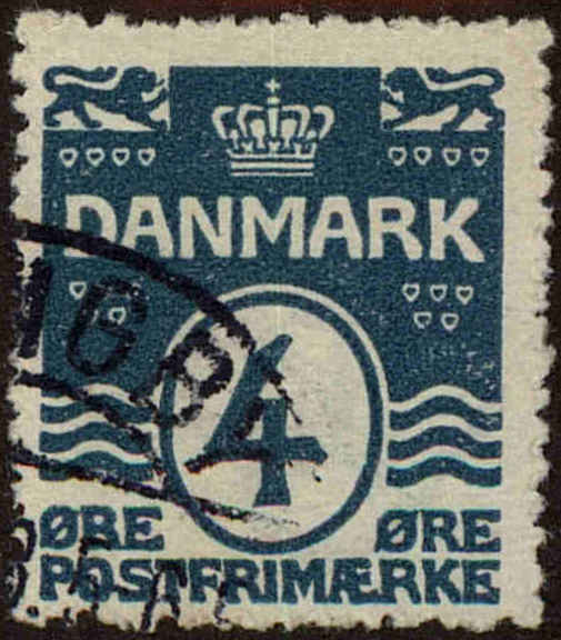 Front view of Denmark 60a collectors stamp