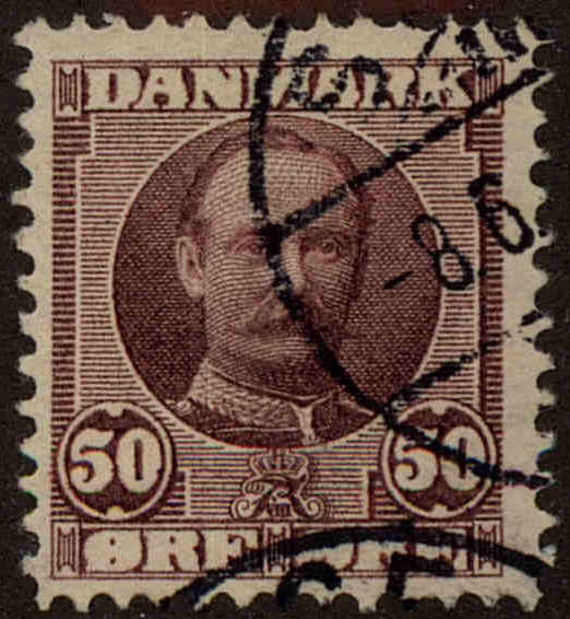 Front view of Denmark 77 collectors stamp