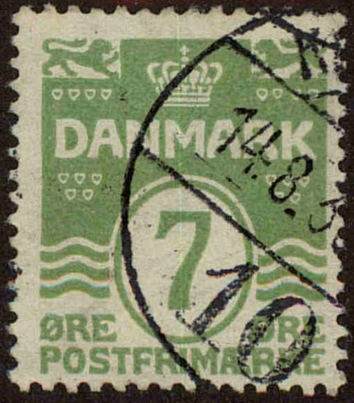 Front view of Denmark 91 collectors stamp