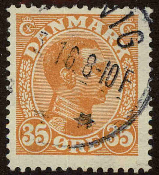 Front view of Denmark 114 collectors stamp