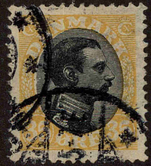 Front view of Denmark 115 collectors stamp