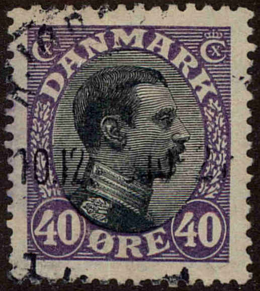 Front view of Denmark 116 collectors stamp