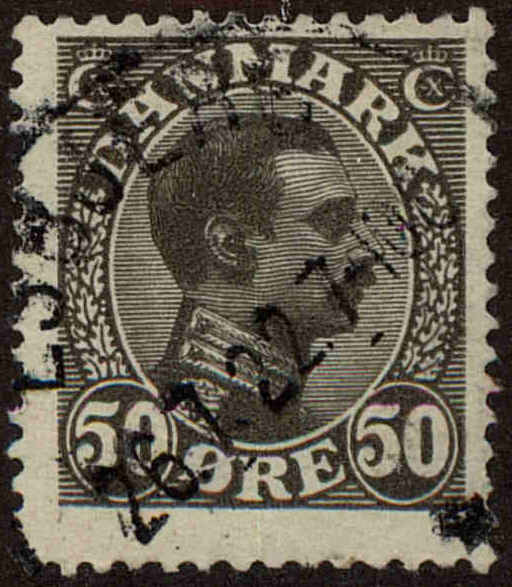 Front view of Denmark 122a collectors stamp