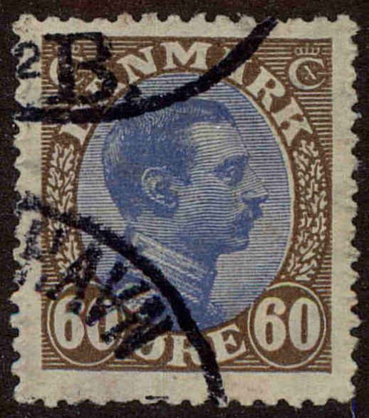 Front view of Denmark 125 collectors stamp