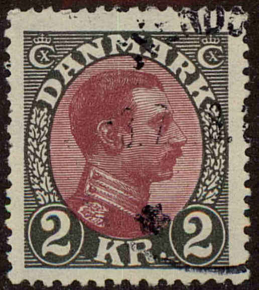 Front view of Denmark 129 collectors stamp