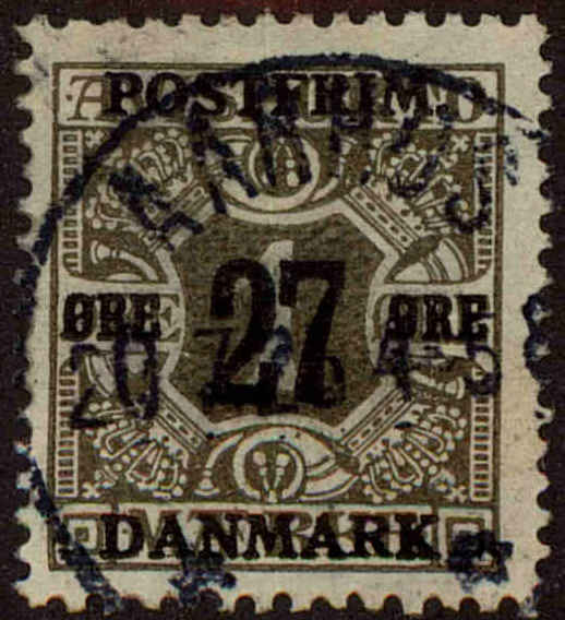 Front view of Denmark 145 collectors stamp