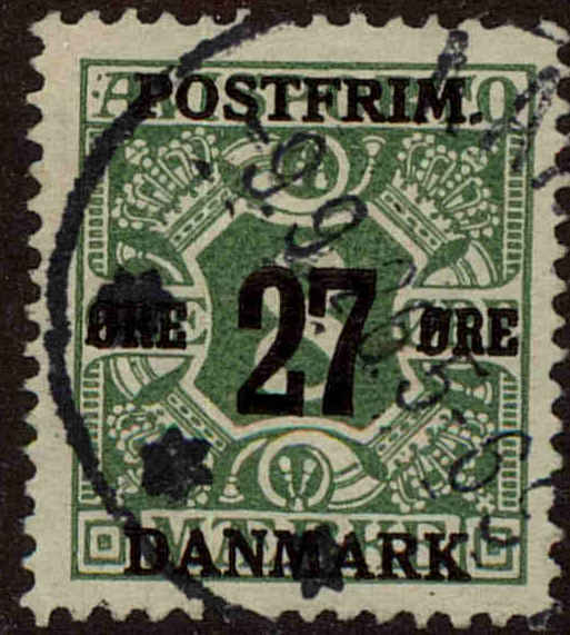 Front view of Denmark 148 collectors stamp