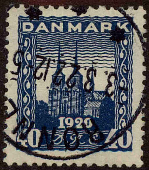Front view of Denmark 160 collectors stamp