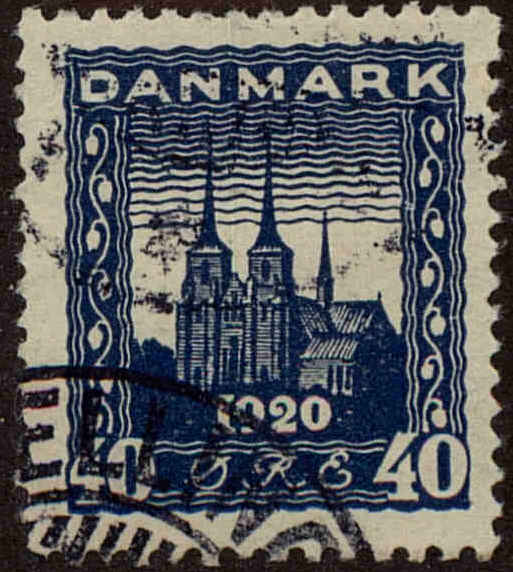 Front view of Denmark 160 collectors stamp