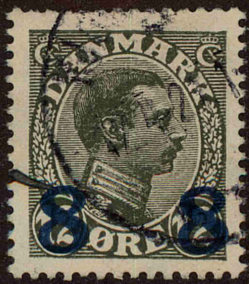 Front view of Denmark 162 collectors stamp