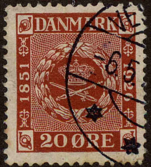 Front view of Denmark 179 collectors stamp